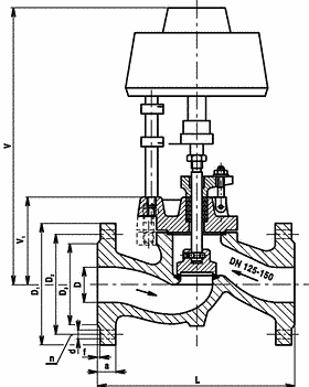 11-246-h-1 V30 113 540 PN40 ventil uzavírací s el. servopohonem
